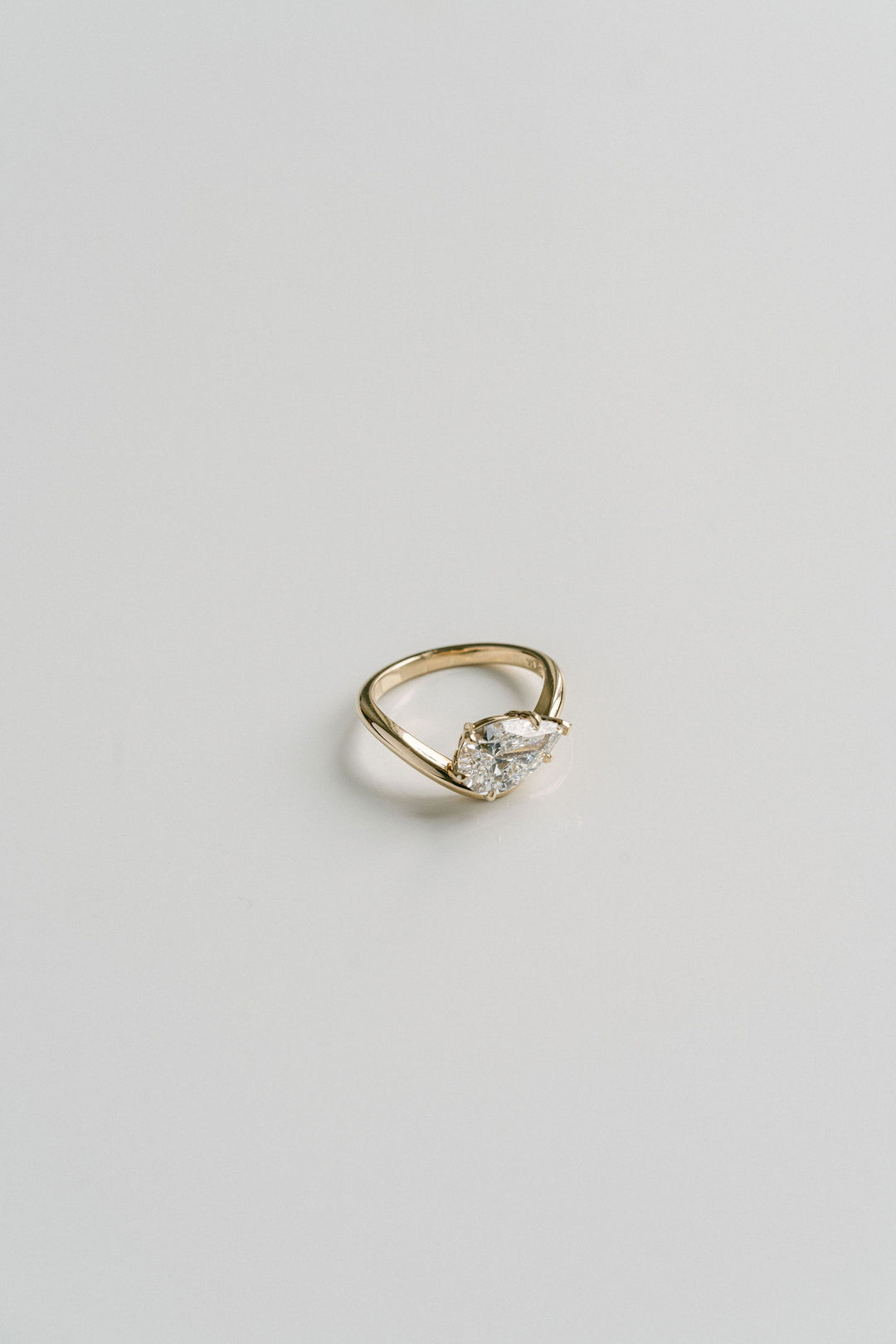 Pear Shape Diamond Allegro Ring, 14k Yellow Gold - Cavalier Spring Bridal 2024