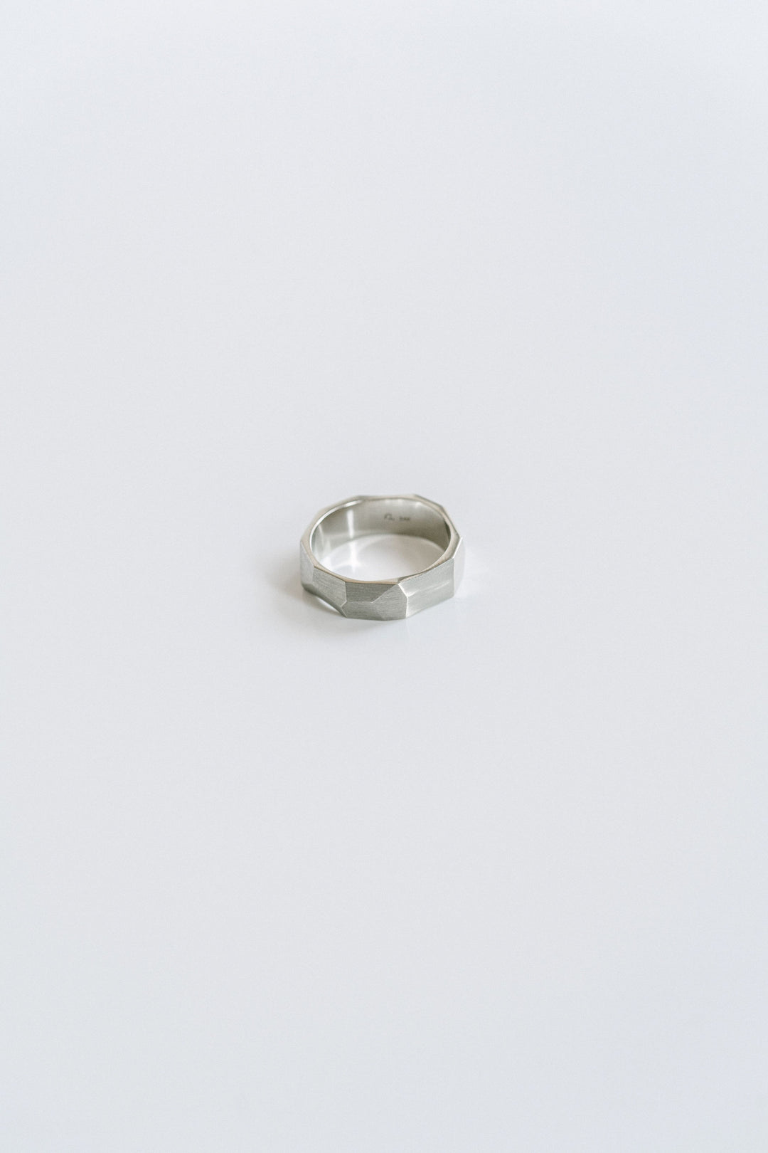 Brushed Faceted Mens Band