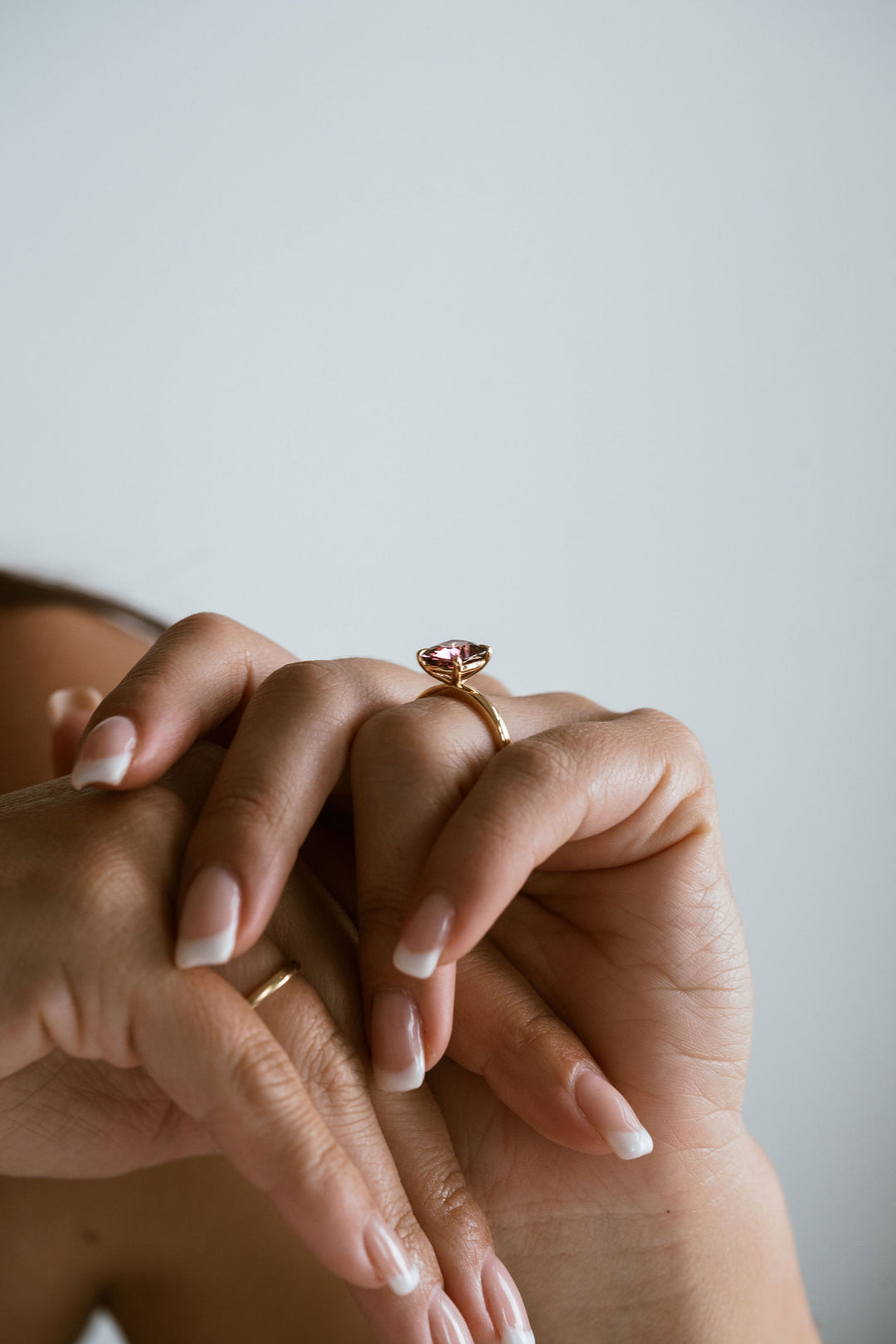 Cushion Cut Padparadscha Sapphire Solitaire