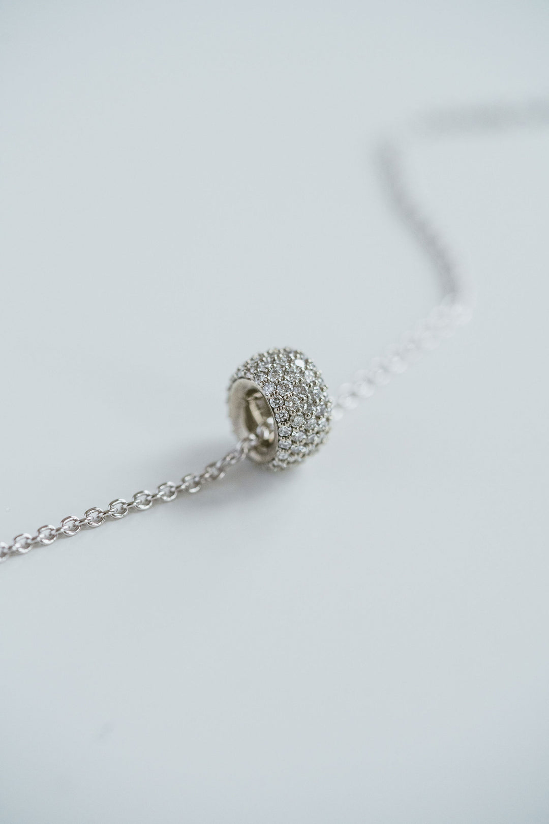 Diamond Pavé Oval Torus Pendant