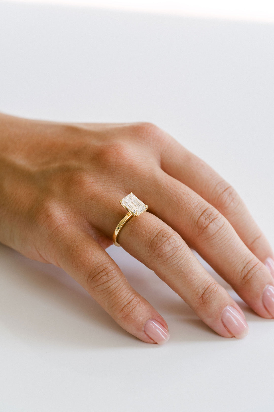 Emerald Cut Diamond Solitaire
