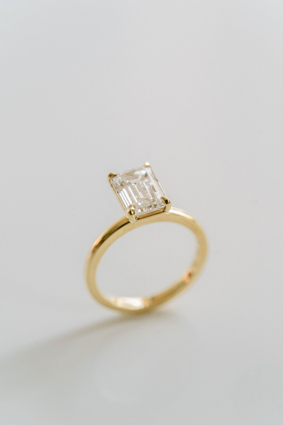 Emerald Cut Diamond Solitaire