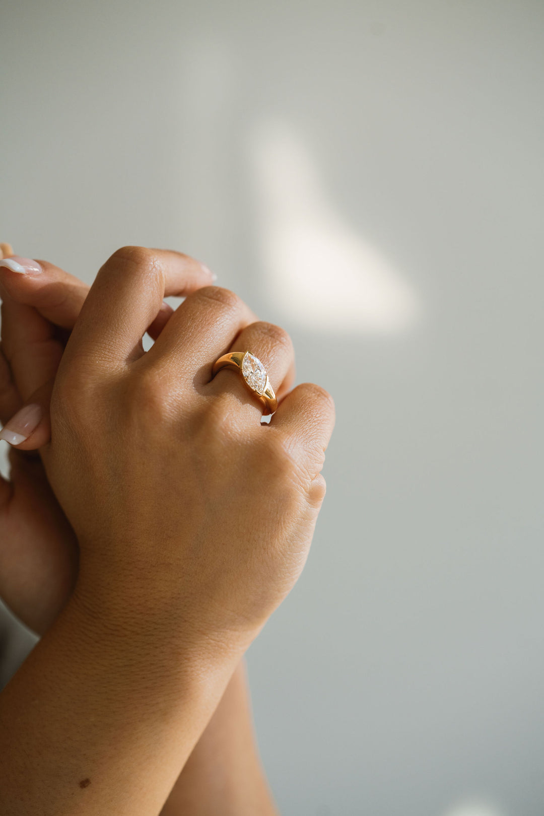 Marquise Cut Diamond East-West Cruise Ring