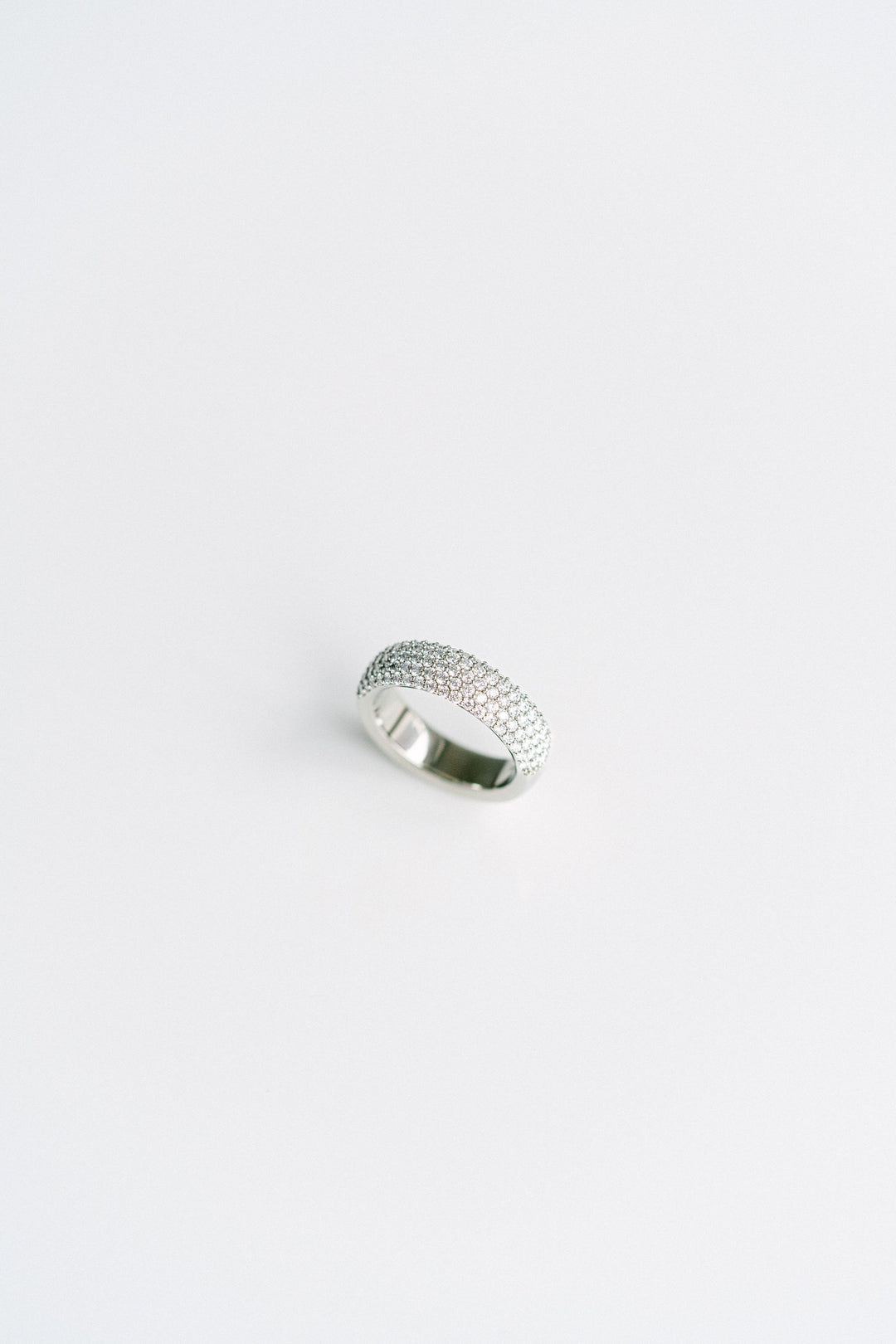 Chunky Diamond Micropavé Band, Solid Gold