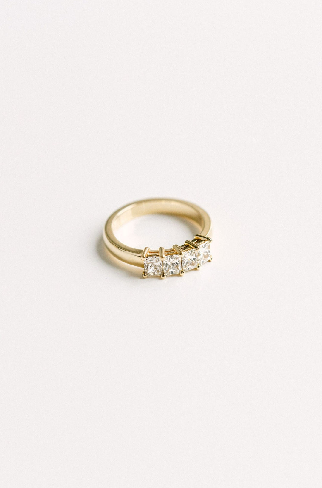1.20ctw 4 Stone Radiant Cut Diamond Band 14k Yellow Gold