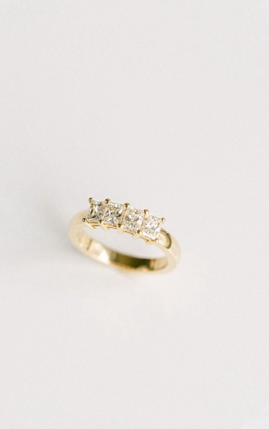 1.20ctw 4 Stone Radiant Cut Diamond Band 14k Yellow Gold