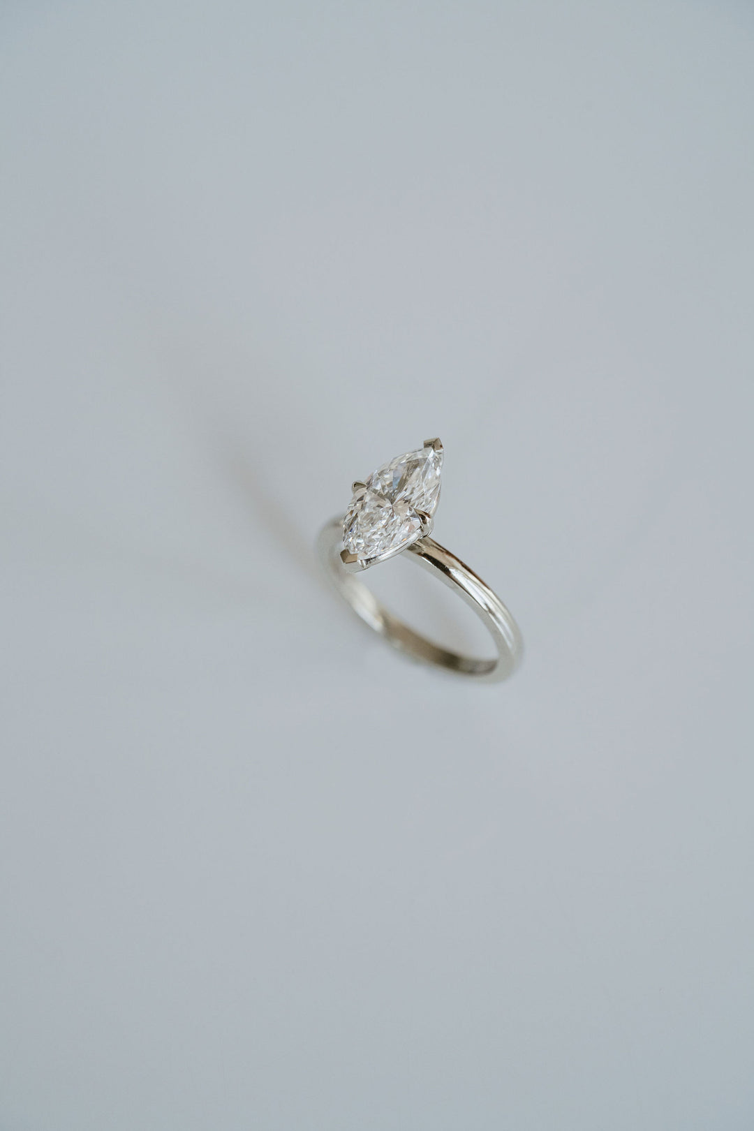 Marquise Diamond Cavalier Solitaire