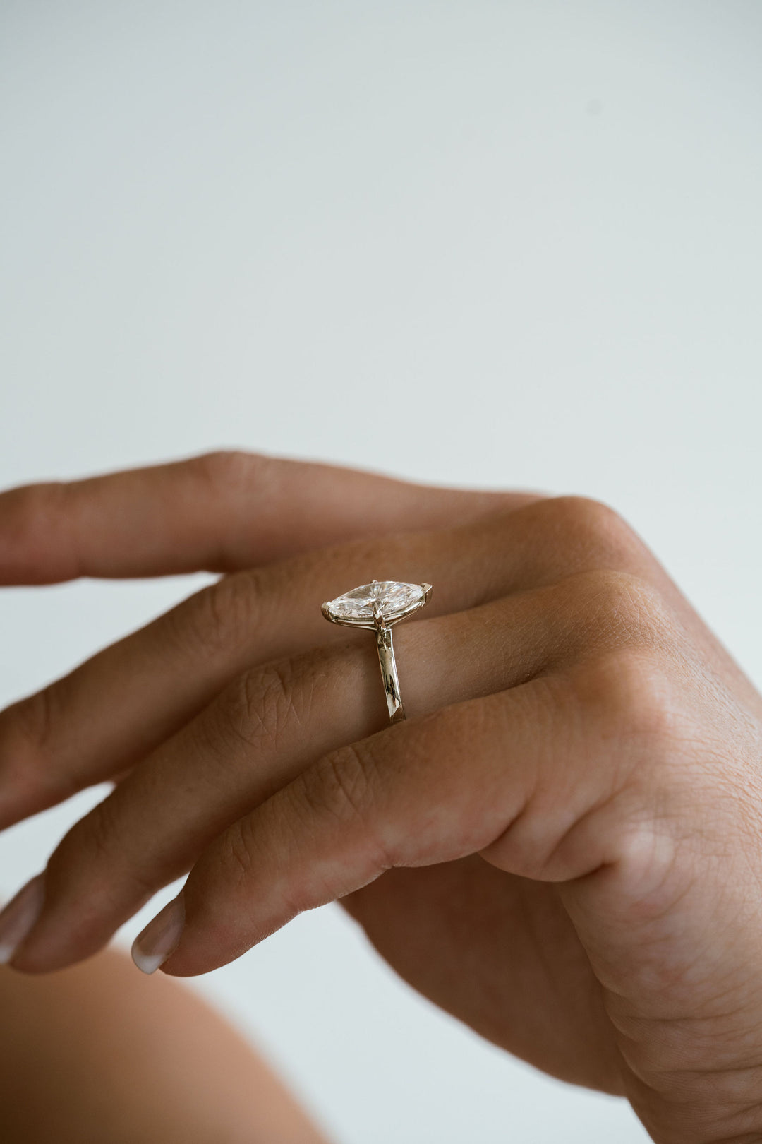 Marquise Diamond Cavalier Solitaire