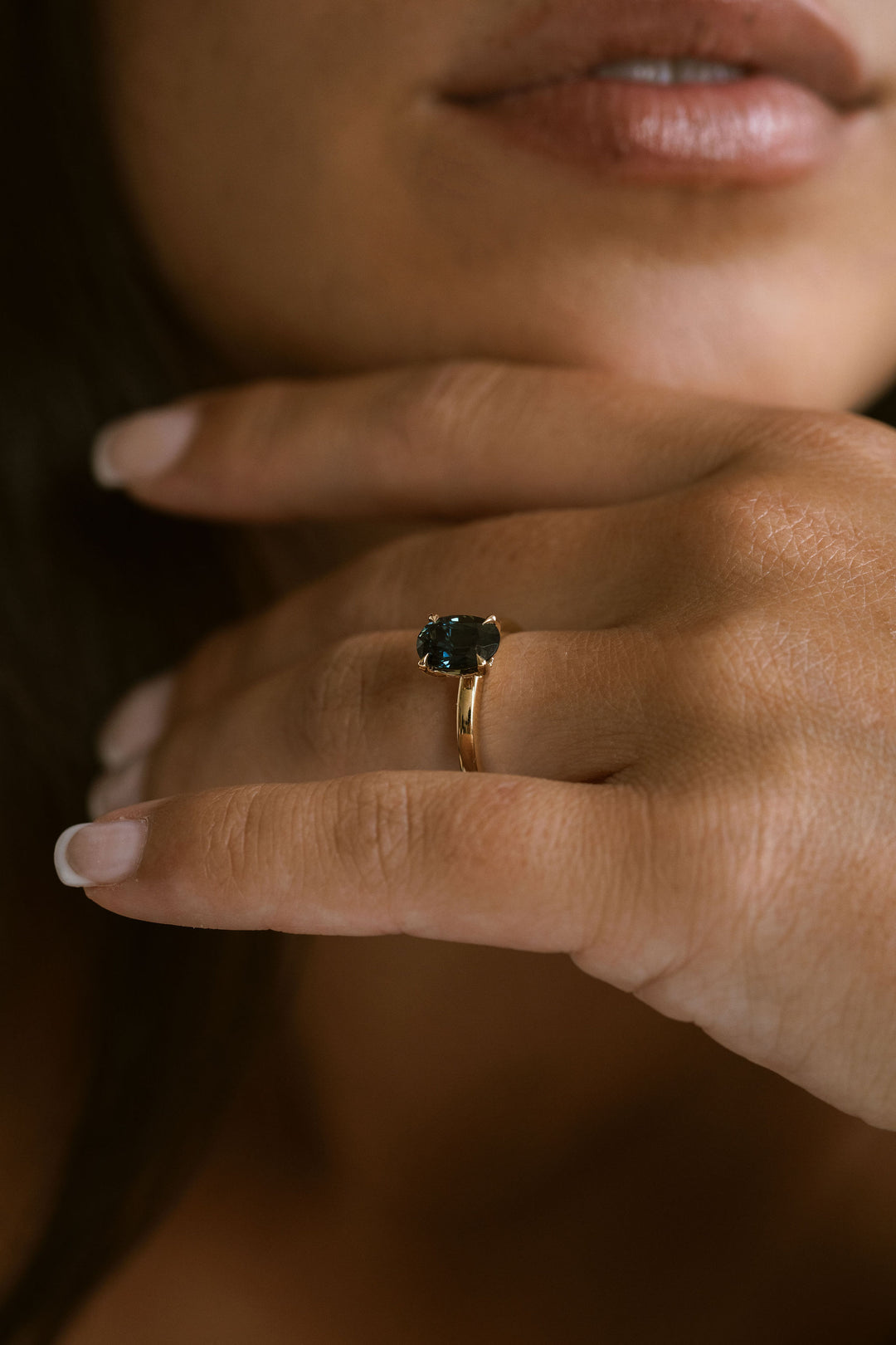 Oval West Coast Green Cavalier 2.0 Solitaire With Diamonds
