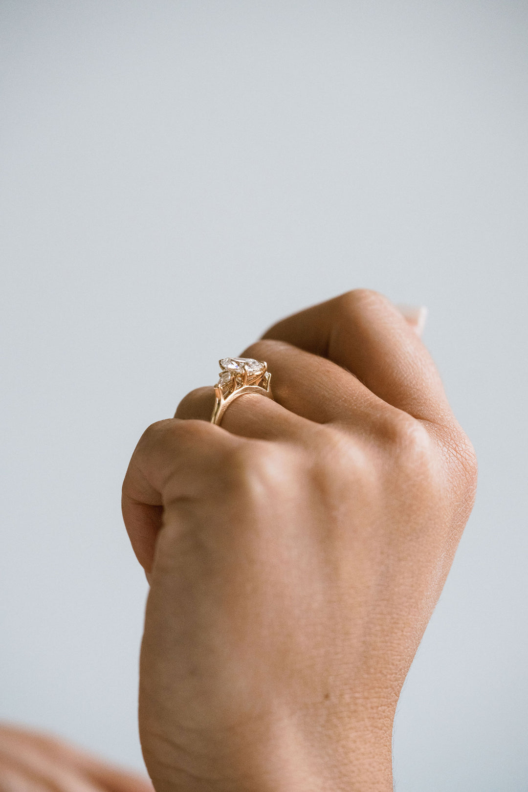 Pear Shape Diamond With Kite Accents