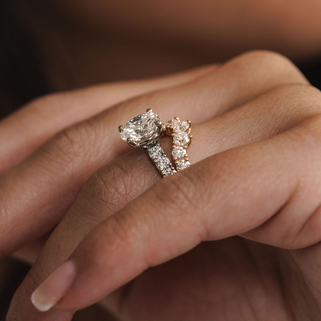 Round Brilliant Diamond Dahlia Ring