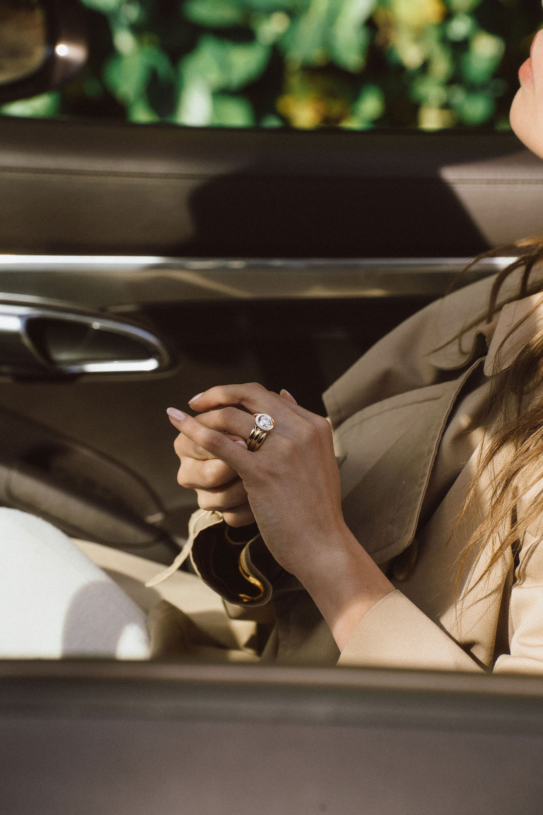 Round Diamond Aria Bezel Ring