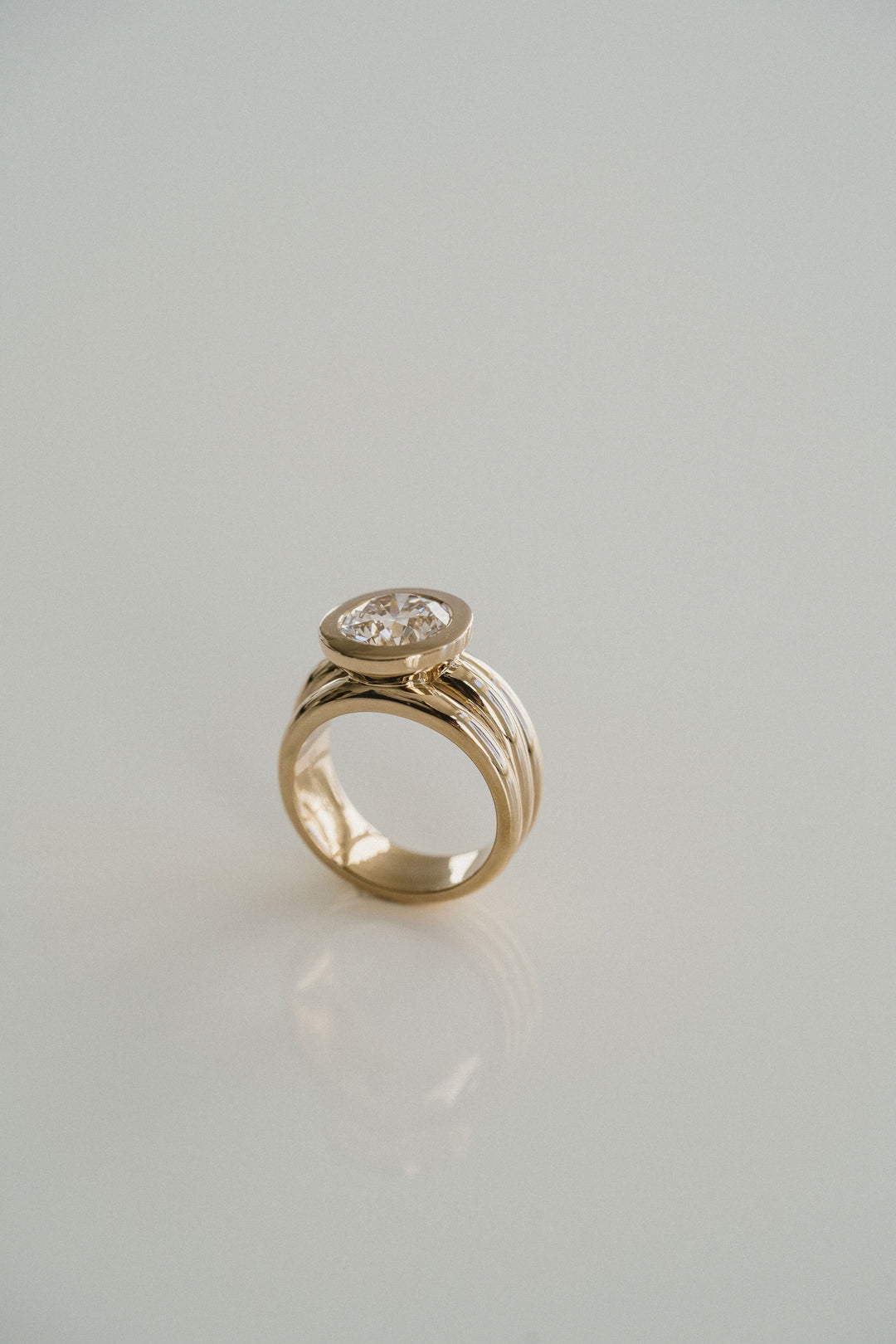 Round Diamond Aria Bezel Ring