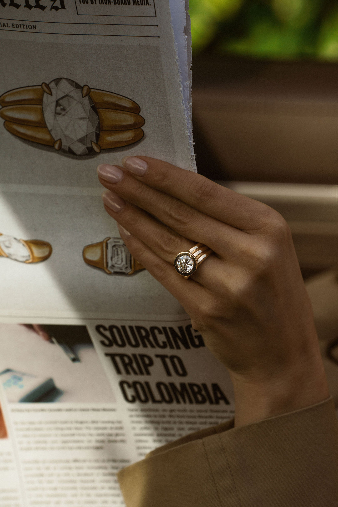 Round Diamond Aria Bezel Ring