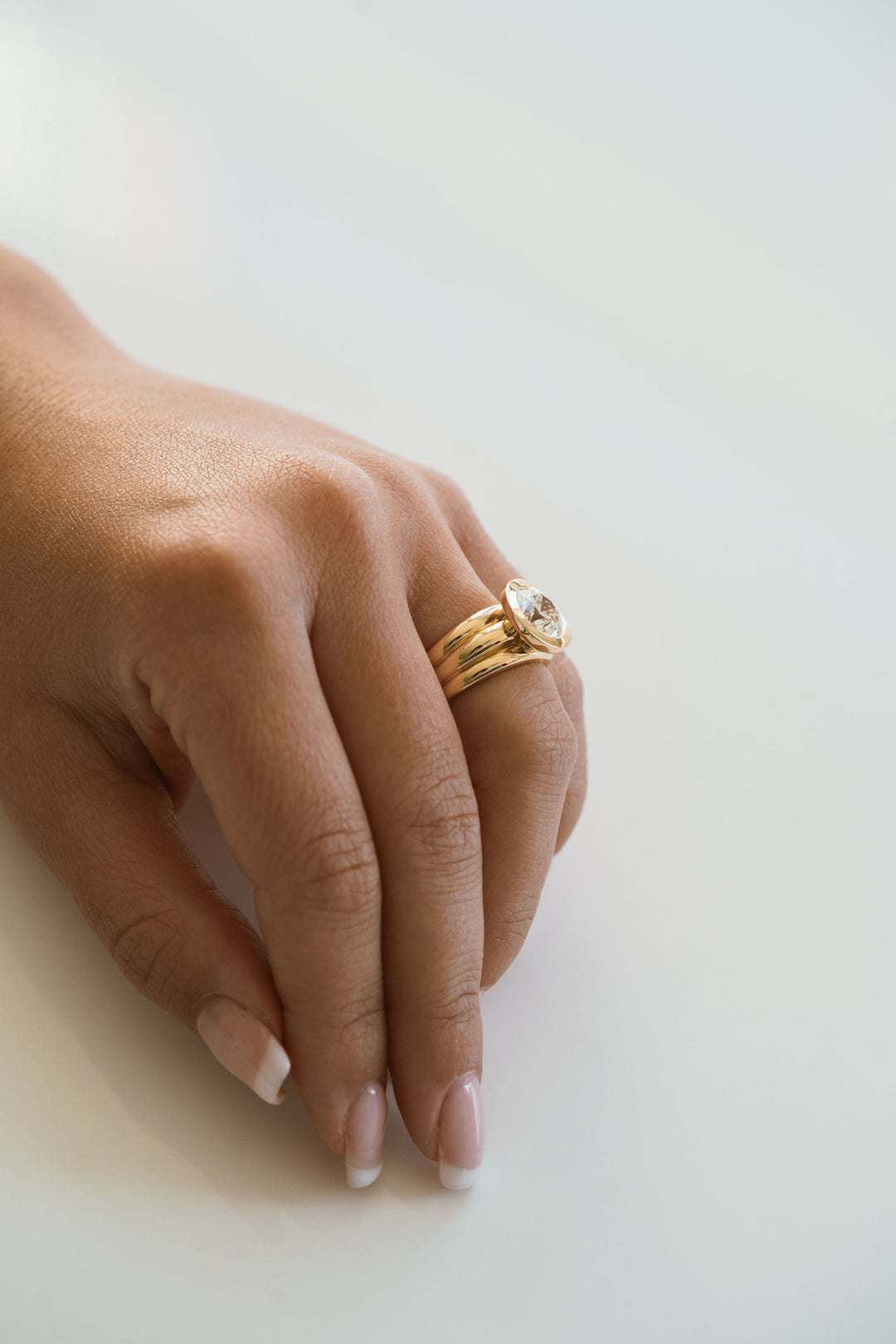 Round Diamond Aria Bezel Ring