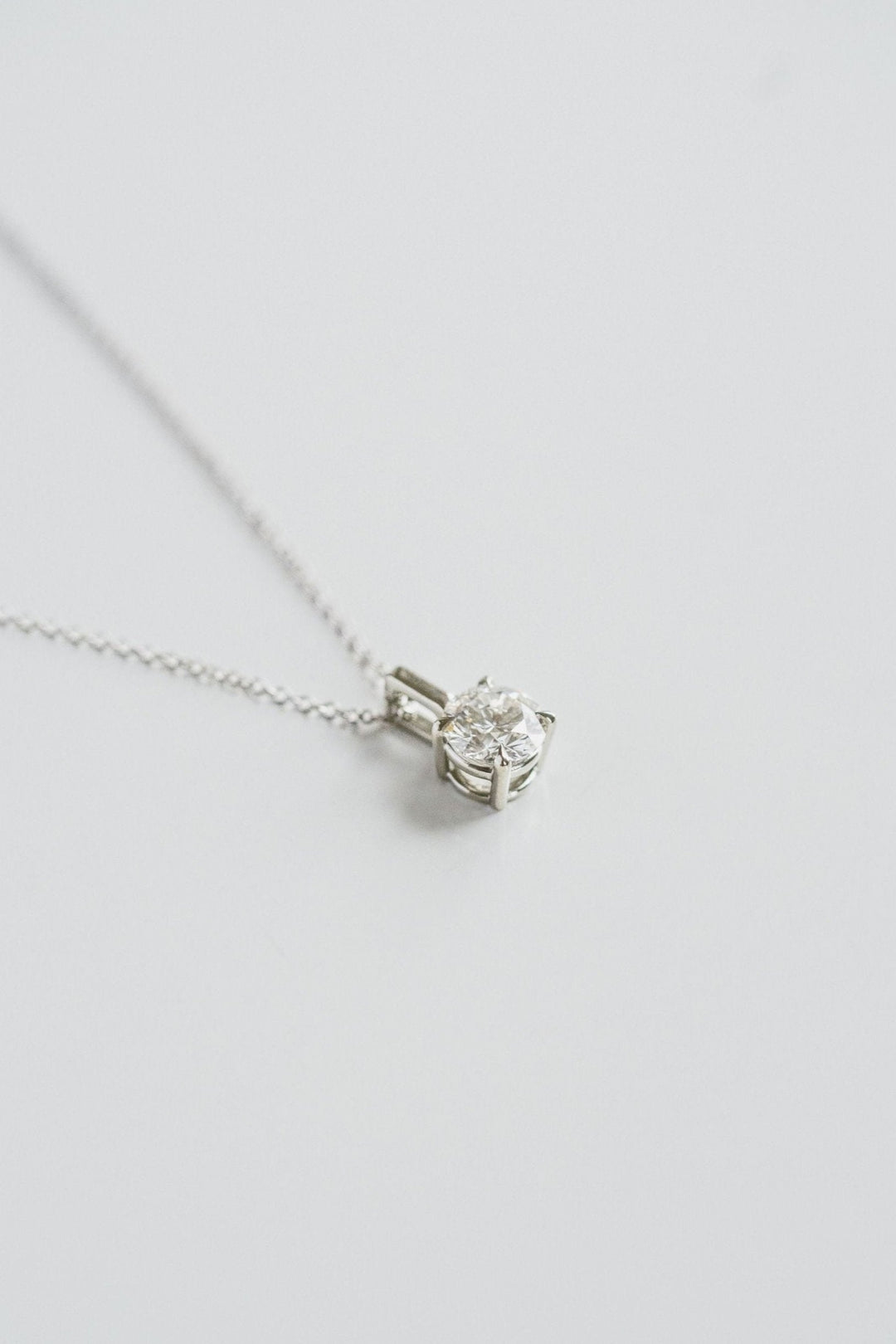 Round Diamond Solitaire Box Pendant