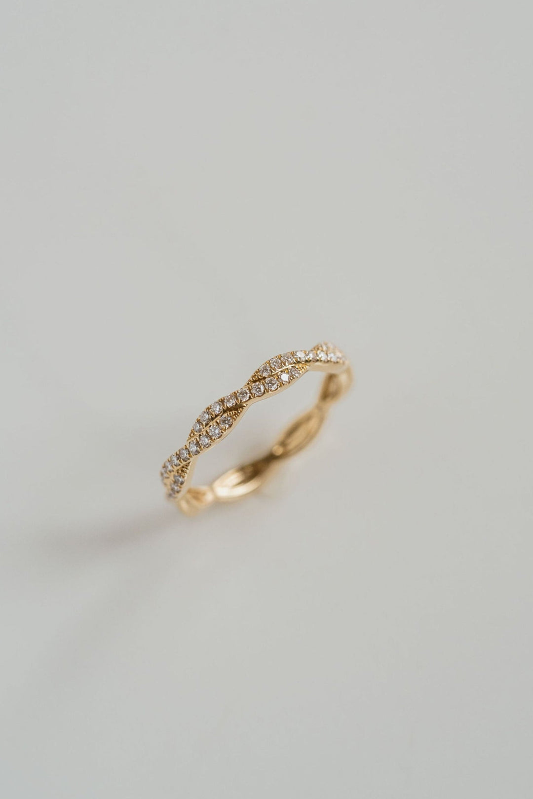 Weave Band - 2 Rows of Diamonds