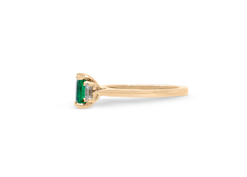 1.02ct. Emerald Cut Emerald with Emerald Cut Accents