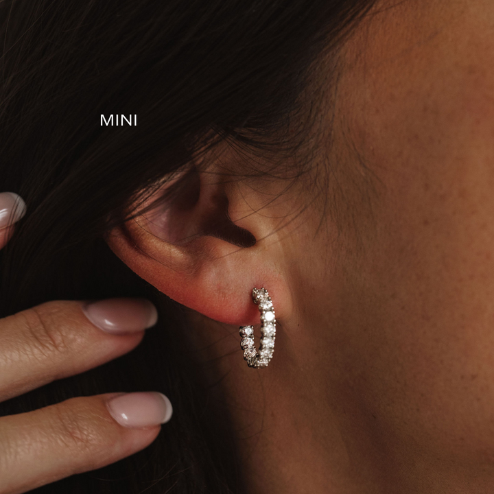 Round Brilliant Diamond Dahlia Hoops