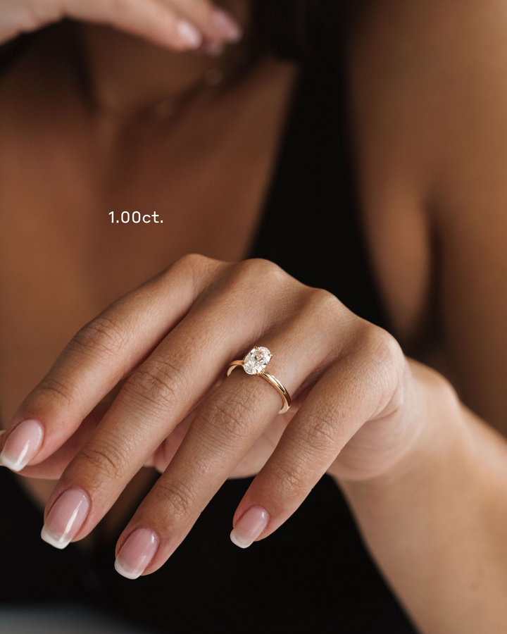 Oval Diamond Cavalier Solitaire