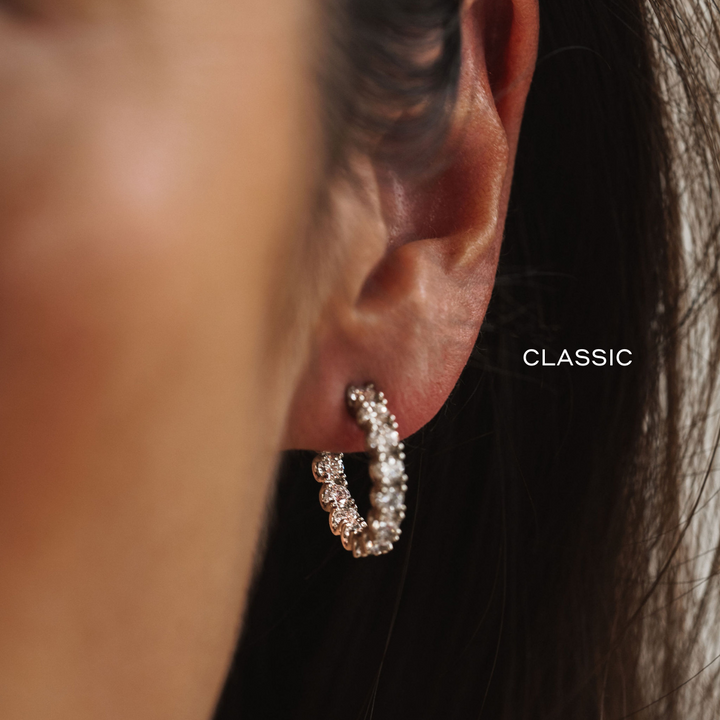 Round Brilliant Diamond Dahlia Hoops