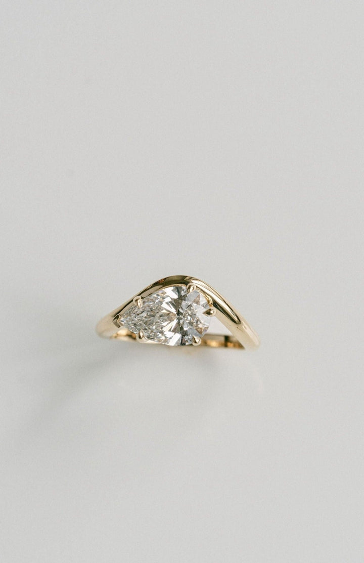 Pear Shape Diamond Allegro Ring, 14k Yellow Gold - Cavalier Spring Bridal 2024