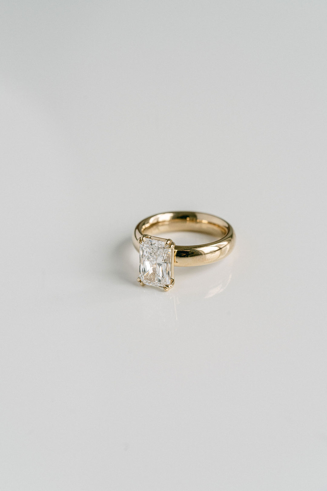 Radiant Cut Diamond Promenade Engagement Ring 14k YG - Cavalier Spring Bridal 2024