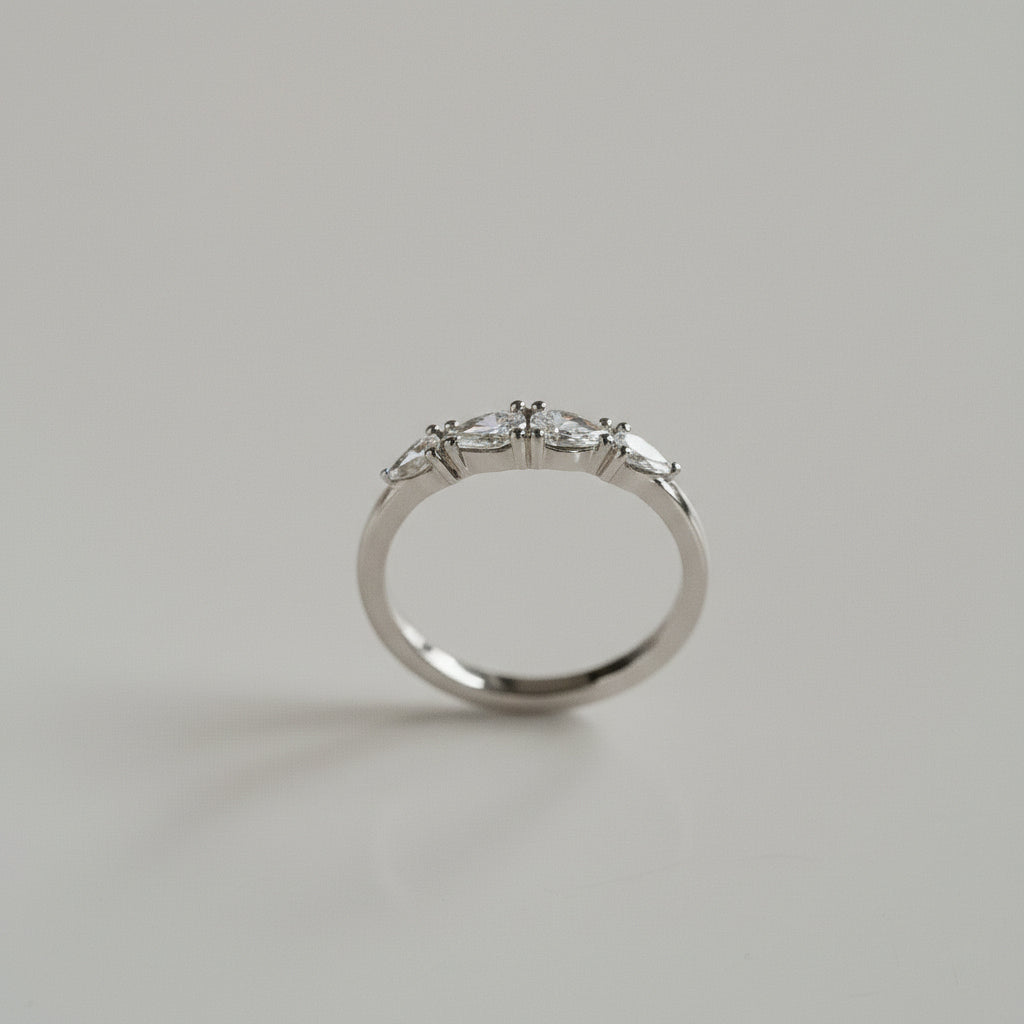 Pear Shape East-West Diamond Band