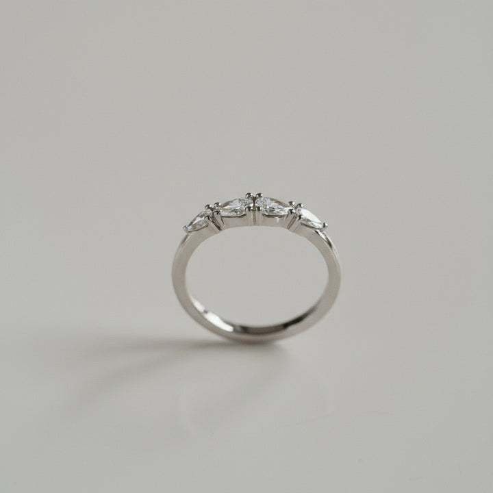 Pear Shape East-West Diamond Band