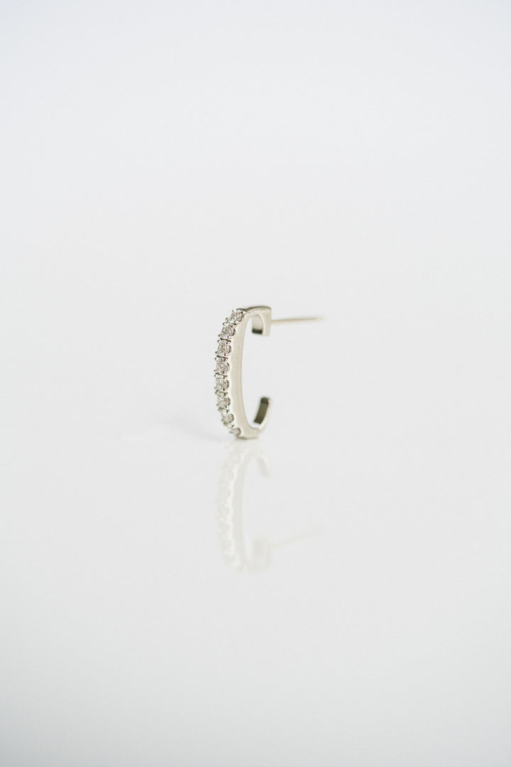 Cee Studs With Diamond Pavé