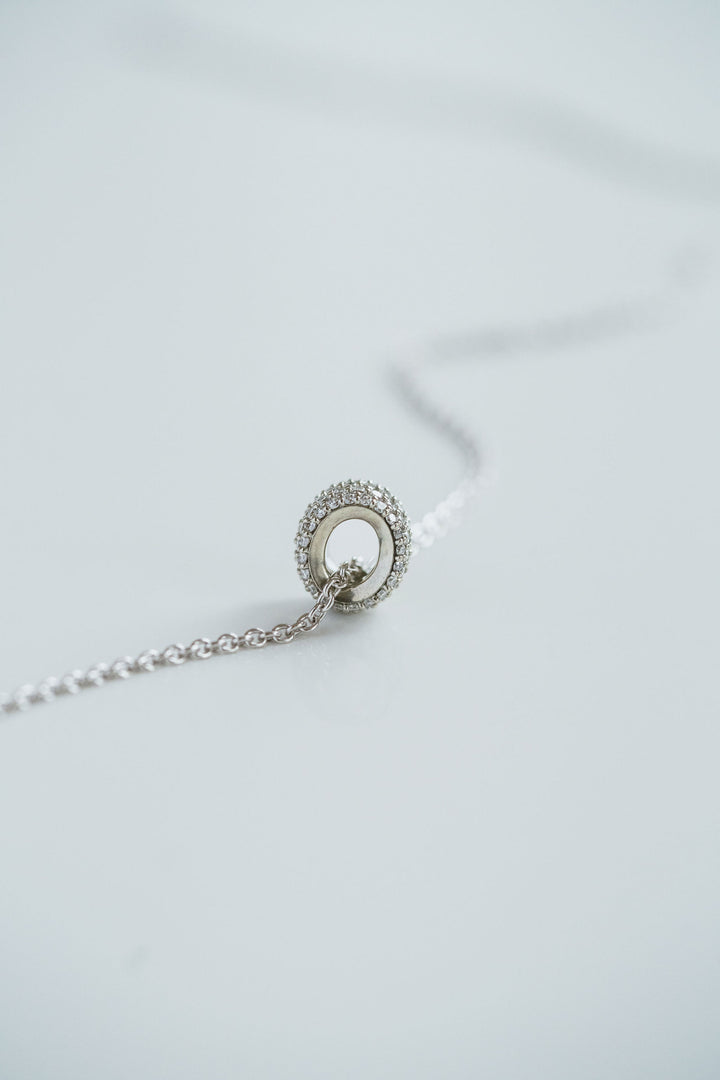 Diamond Pavé Oval Torus Pendant