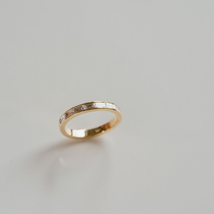 East-West Baguette Diamond Channel Set Band