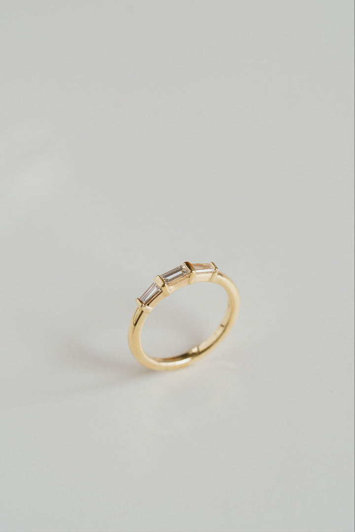 East-West Straight and Tapered Baguette Diamond Band