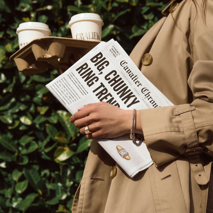 Emerald Cut Diamond Half Bezel Manor Ring