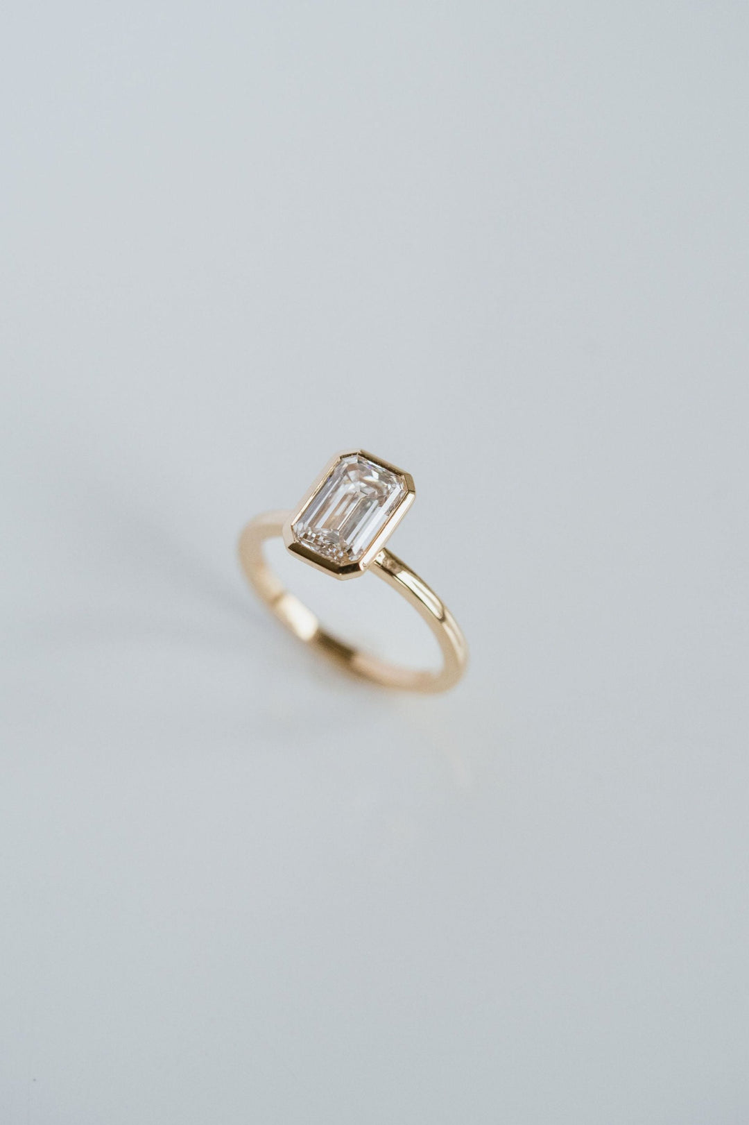 Emerald Cut Full Bezel Diamond