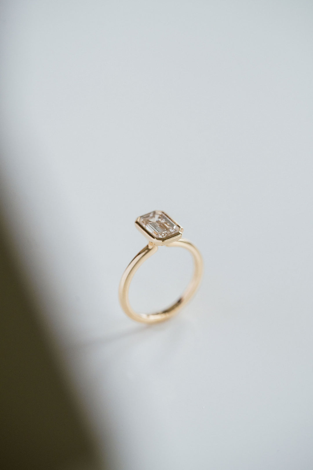 Emerald Cut Full Bezel Diamond
