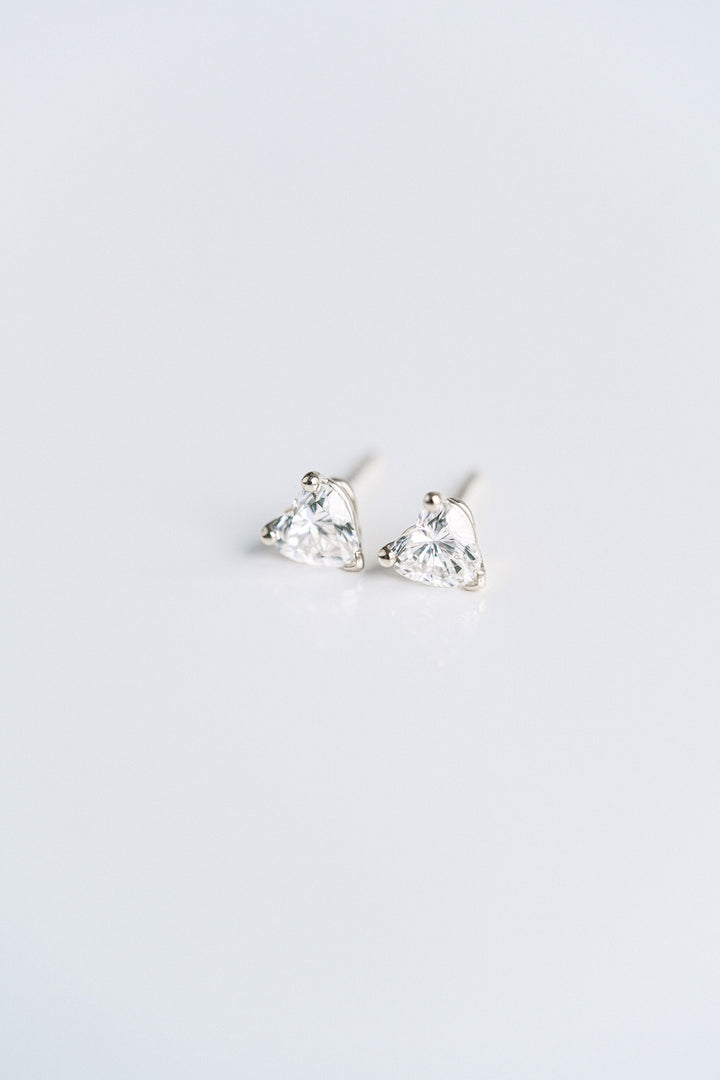 Heart Shape Diamond Studs