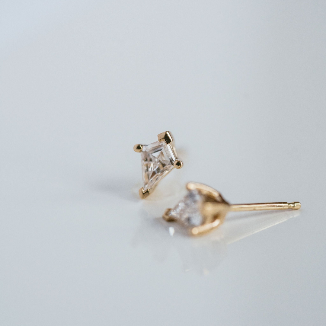Kite Shape Diamonds Studs