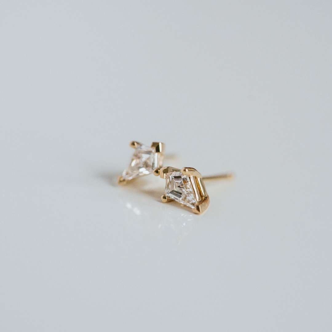 Kite Shape Diamonds Studs