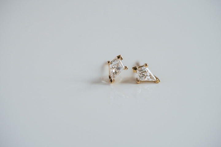 Kite Shape Diamonds Studs