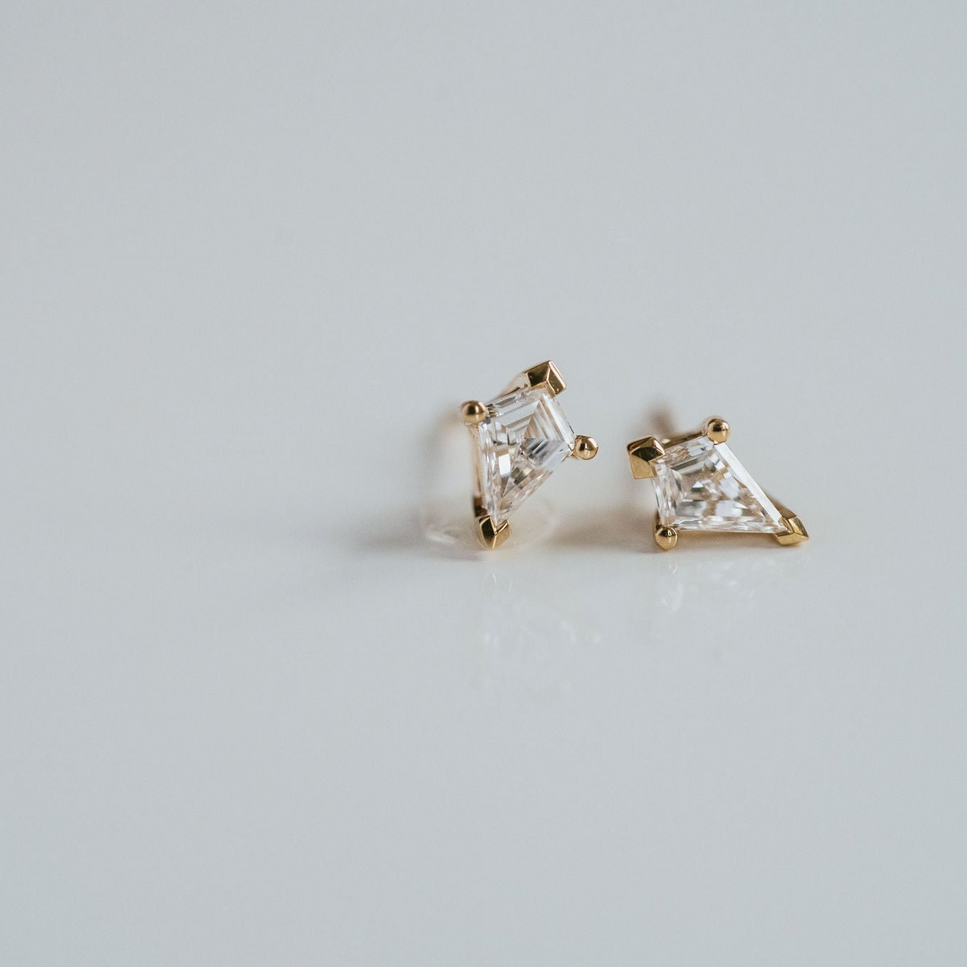 Kite Shape Diamonds Studs