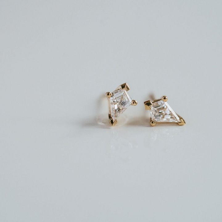 Kite Shape Diamonds Studs