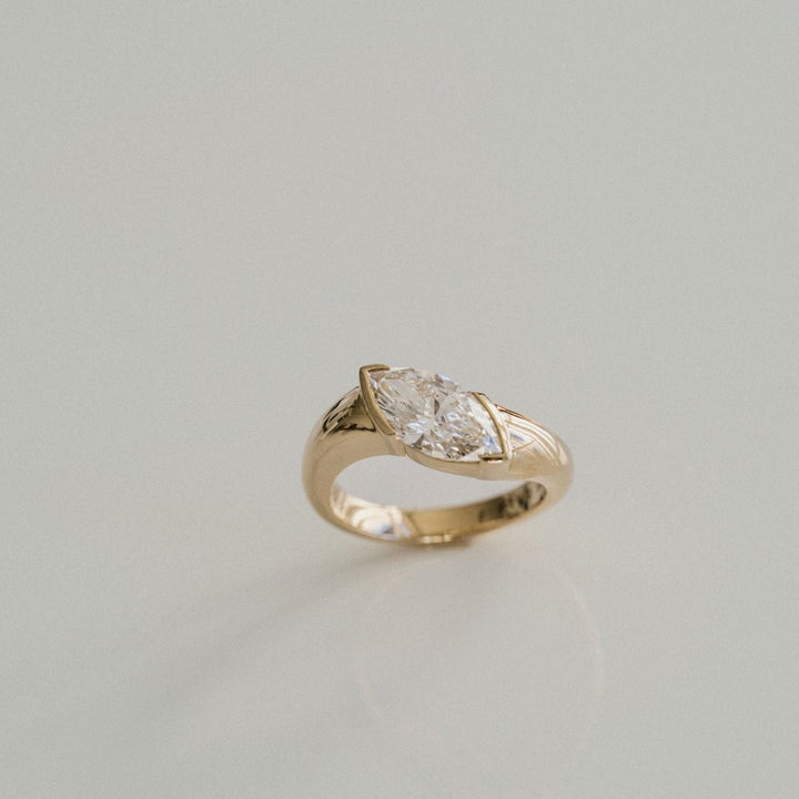Marquise Cut Diamond East-West Cruise Ring