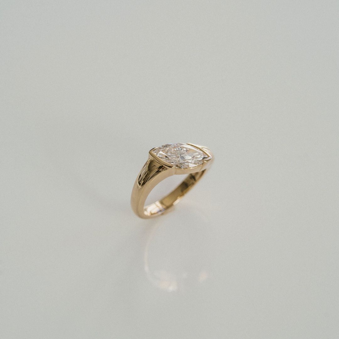 Marquise Cut Diamond East-West Cruise Ring