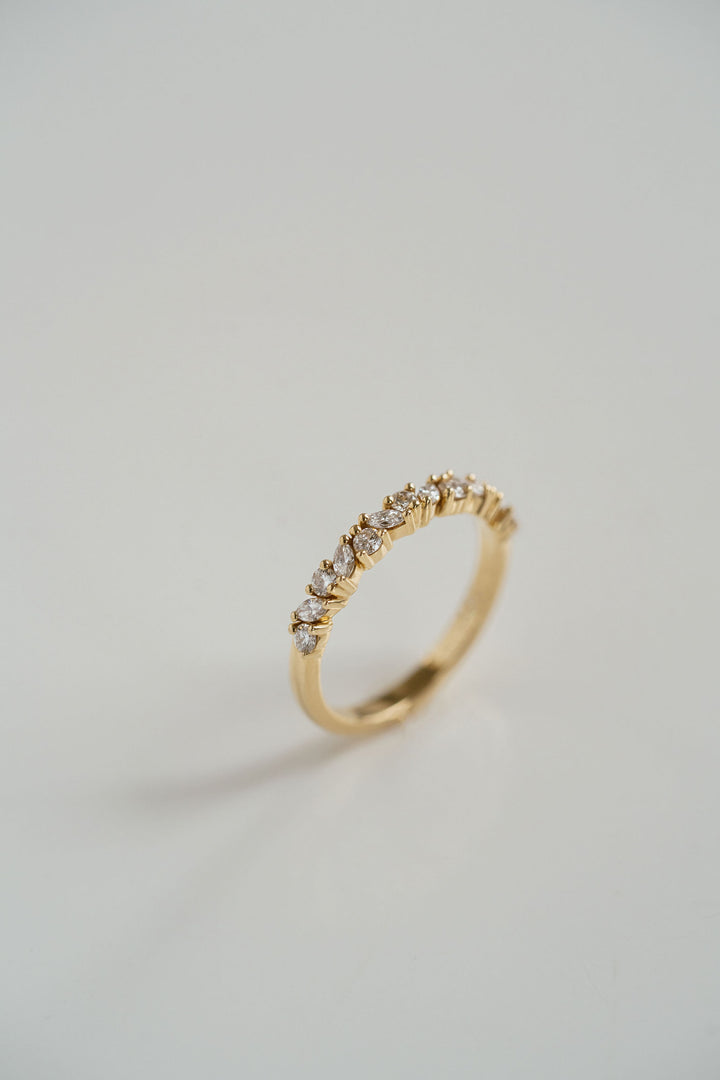 Marquise Cut and Round Brilliant Diamond Alternating Band - 2.8mm