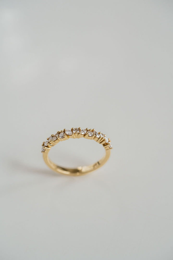 Marquise Cut and Round Brilliant Diamond Alternating Band - 2.8mm