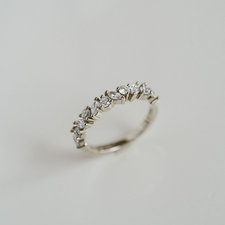 Marquise Cut and Round Brilliant Diamond Alternating Band - 4.0mm