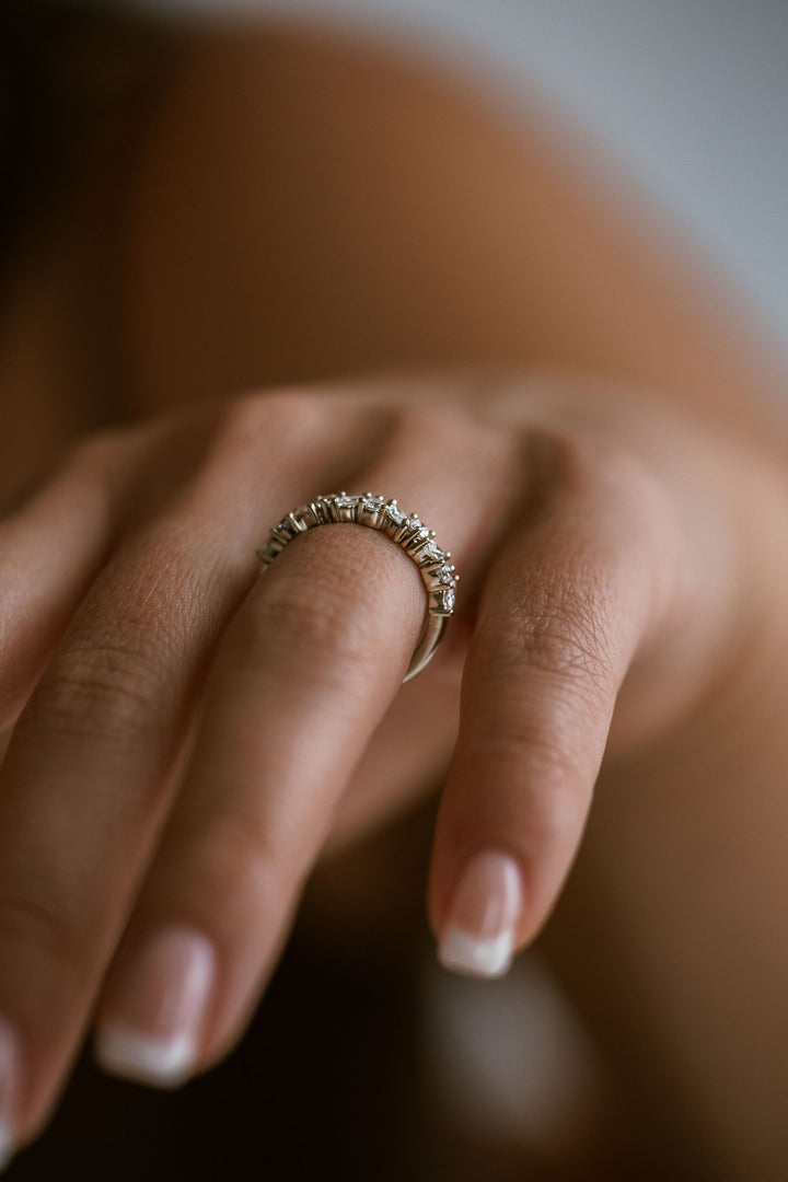 Marquise Cut and Round Brilliant Diamond Alternating Band - 4.0mm