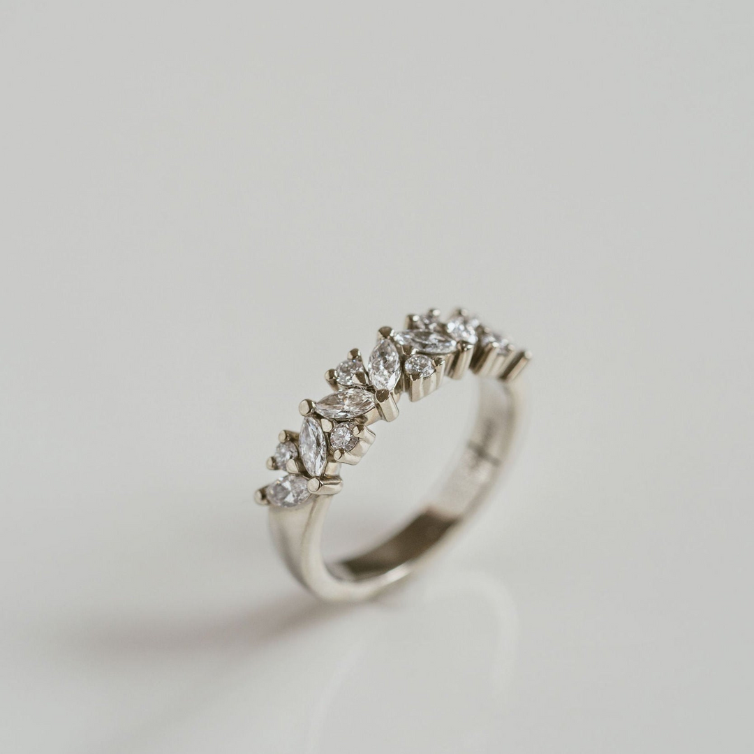 Marquise Cut and Round Brilliant Diamond Alternating Band - 5.0mm