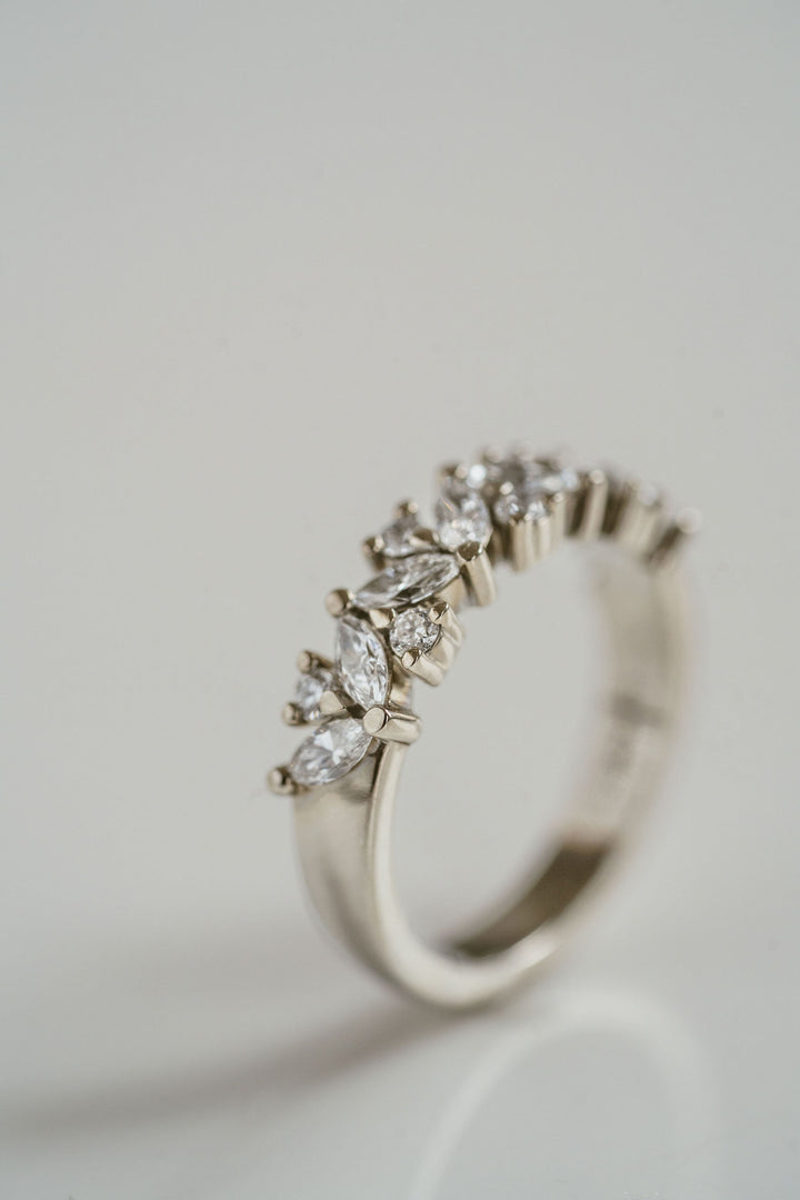 Marquise Cut and Round Brilliant Diamond Alternating Band - 5.0mm